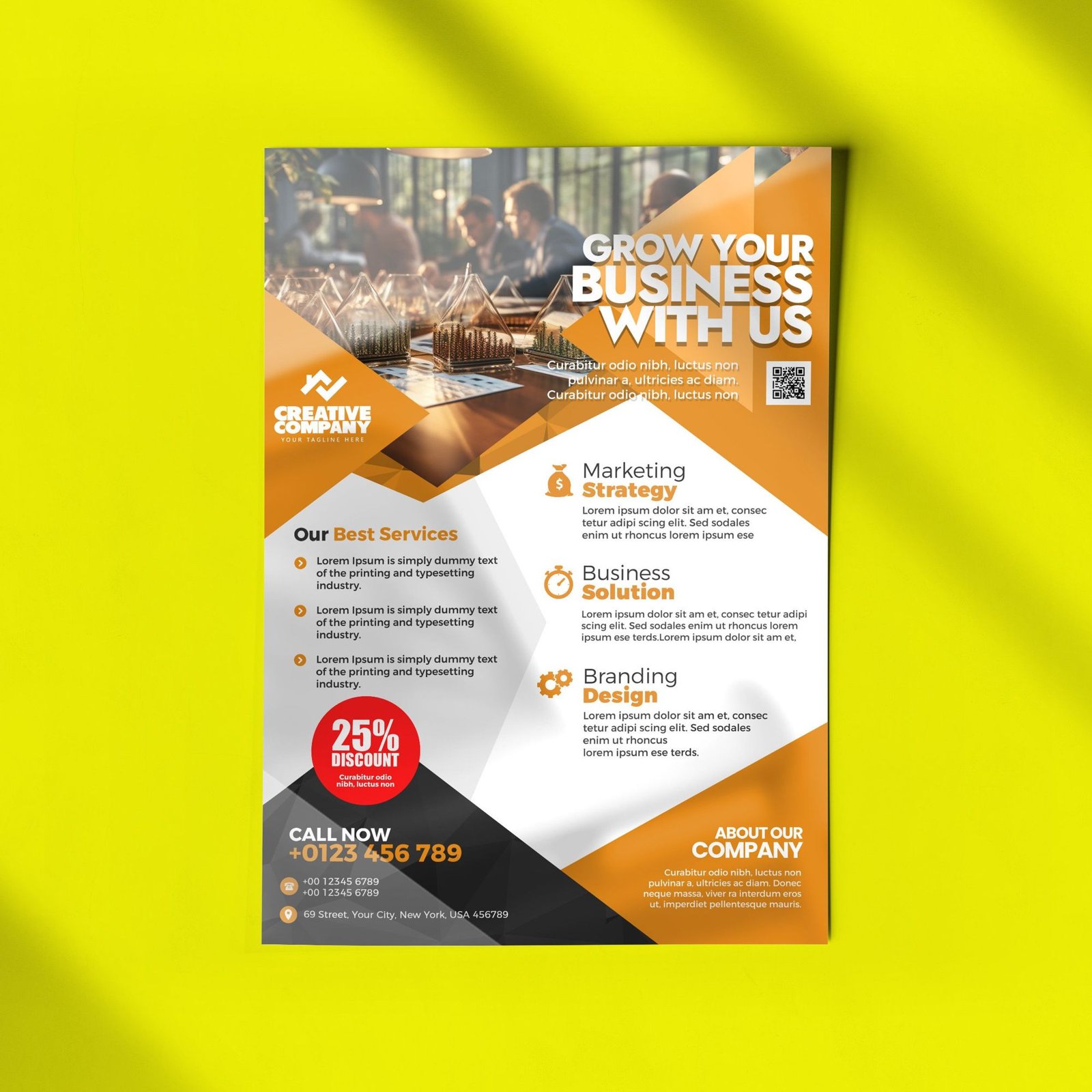 Flyers A4 apaisado · 40 × 15 cm · 5.000 uds · 4+4 · couché 135 g