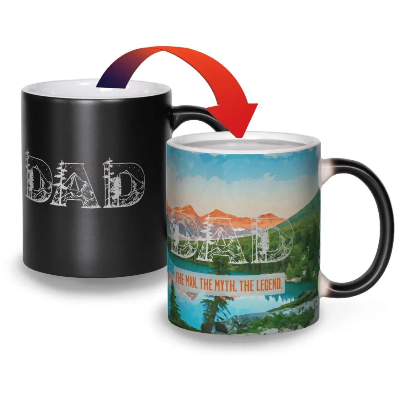 Taza de color personalizada · interior y asa de color